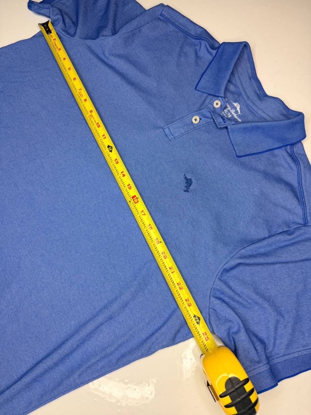 Tommy Bahama IslandZone Polo Shirt Mens XL Blue Supima Cotton Short Sleeve - Picture 8 of 8